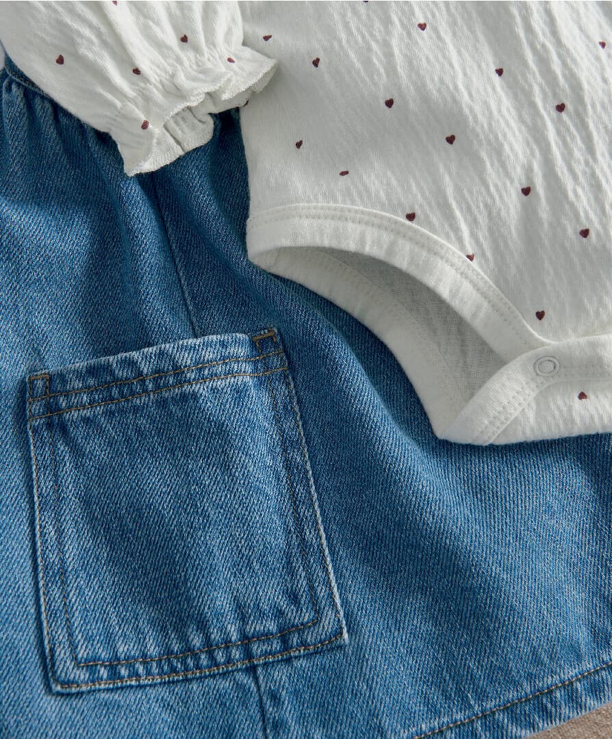 Զգեստ և բոդի - Denim Pinny — լուսանկար 2